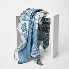 Load image into Gallery viewer, Denim Paisley Tichels (Square w/ grip + Pretied w/ grip)*