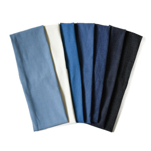 Denim Stretch Headbands (Standard qWidth + Skinny Width)q