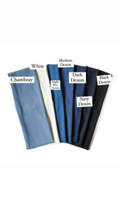 Denim Stretch Headbands (Standard Width + Skinny Width)