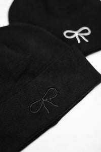 Embroidered Bow Beanie*