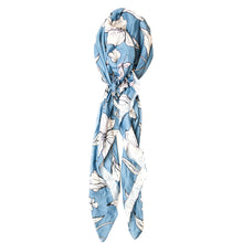 Load image into Gallery viewer, Dusty Blue Floral Tichels (Square w/ grip + Pretied w/ grip)*