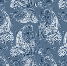 Load image into Gallery viewer, Denim Paisley Tichels (Square w/ grip + Pretied w/ grip)*