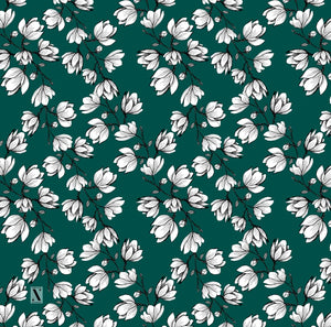 Emerald Floral Tichels (Square w/ grip + Pretied w/ grip)*