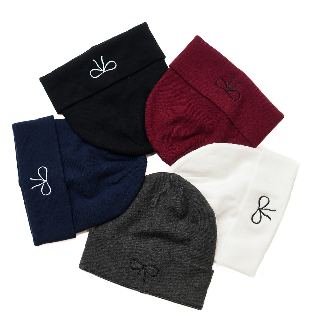 The Embroidered Bow Beanie *New Colors*